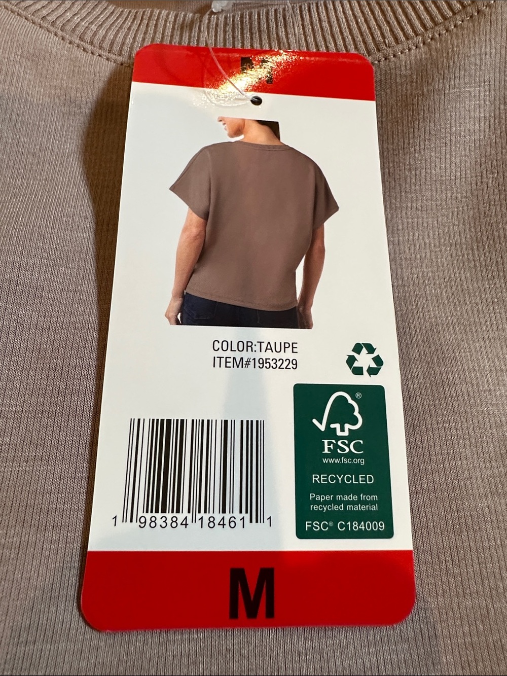 NWT 32 Degrees Women’s Taupe Short-Sleeve Crewneck Tee Medium - Picture 2 of 6